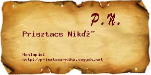 Prisztacs Niké névjegykártya